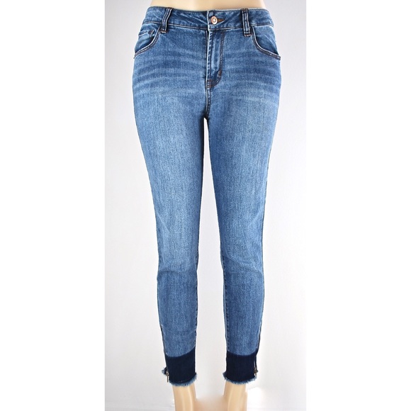 jeans with zips on ankle womens